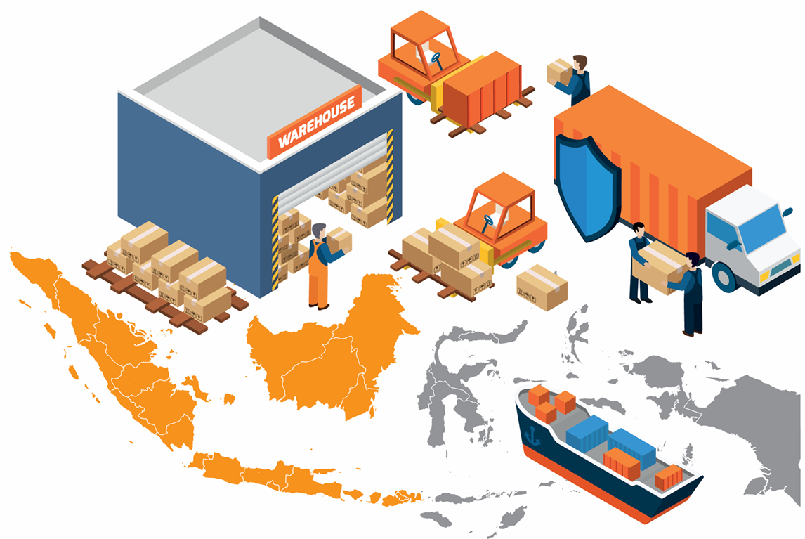 Jaringan distribusi Catelya Express di Indonesia